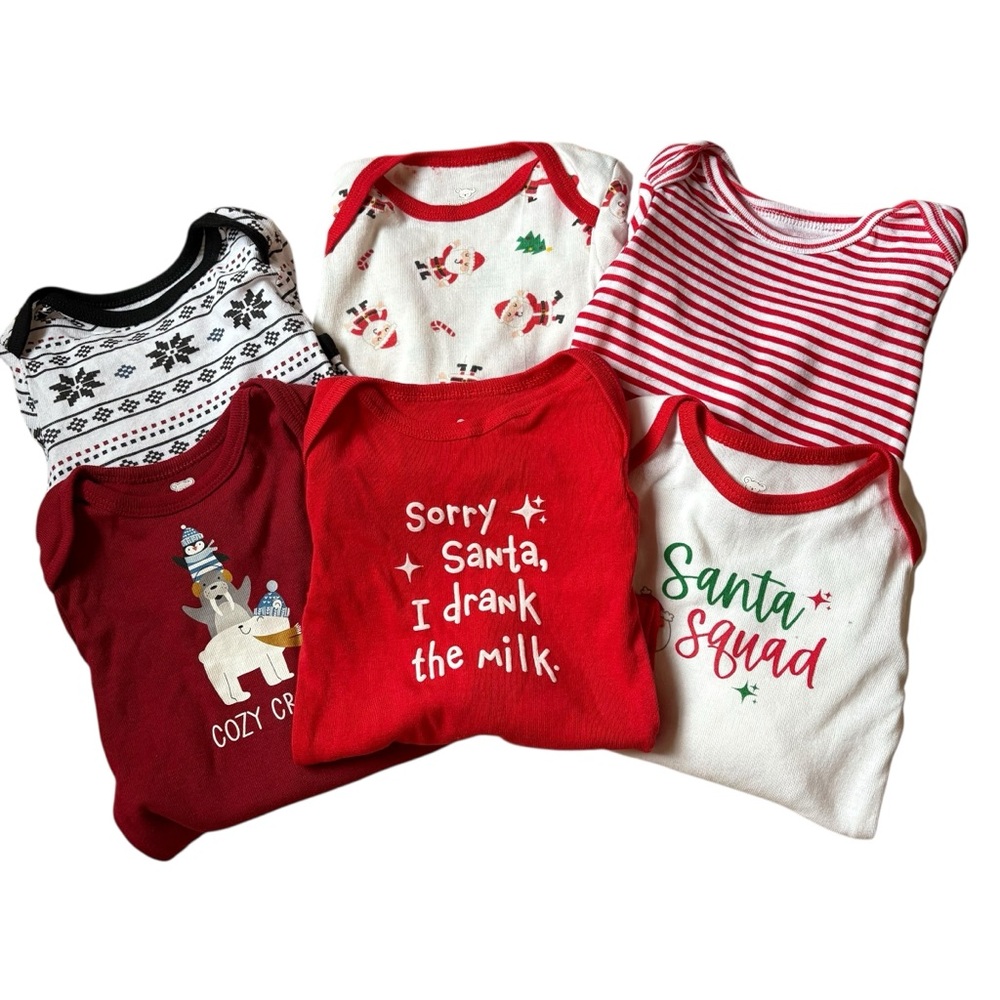 NEW Bundle 6 Koala Baby Winter Holiday Christmas Onsies 6-9 Months‎